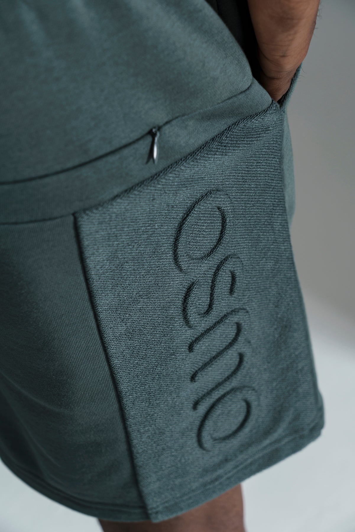 Embossed Fleece Shorts