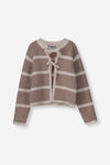 Girls Jacquard Ribbed Cardigan
