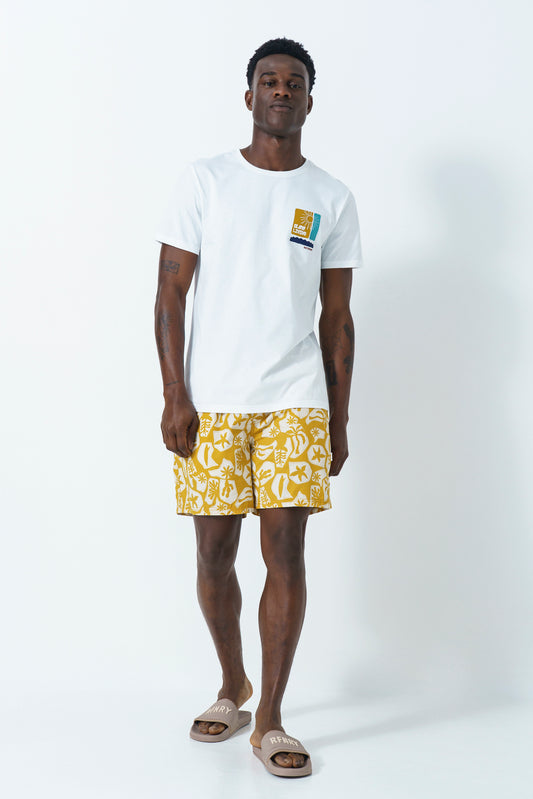 Abstract Pool Shorts
