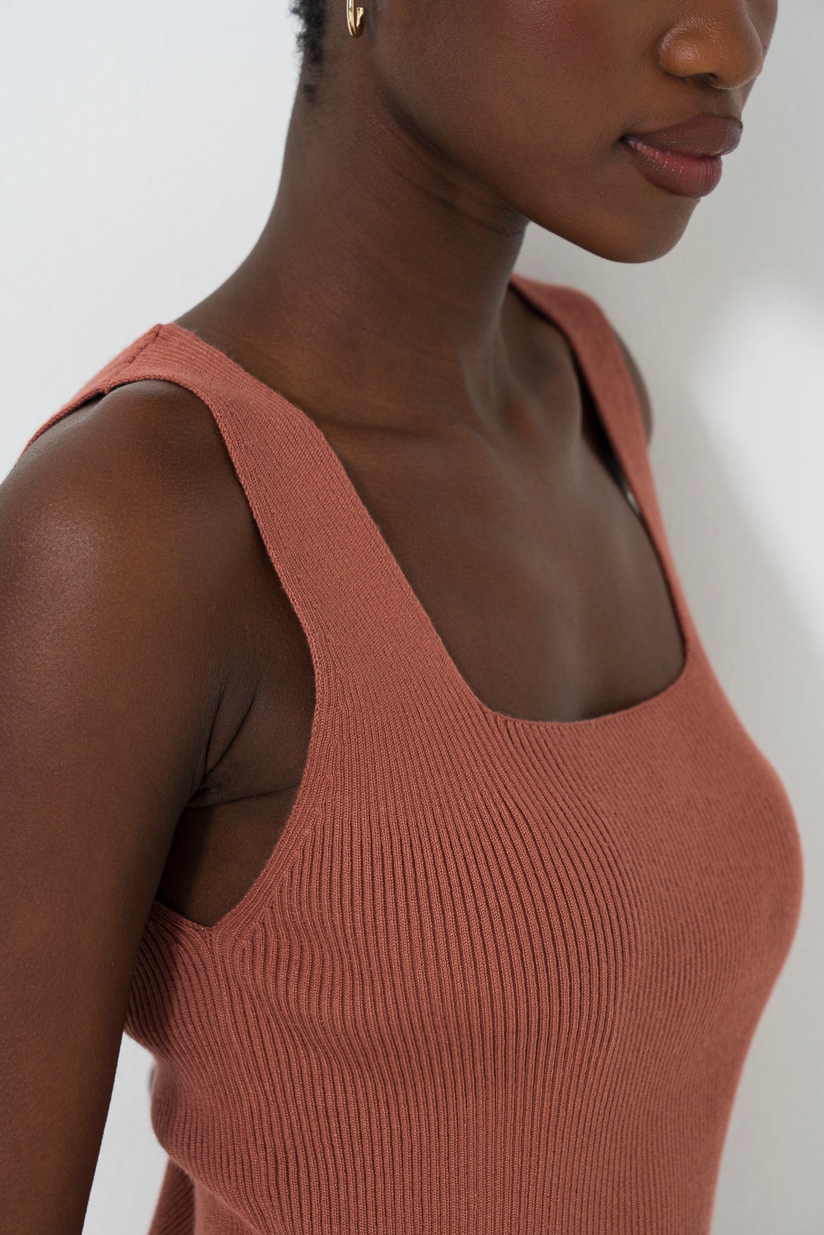 Knit Square Neck Tank Top