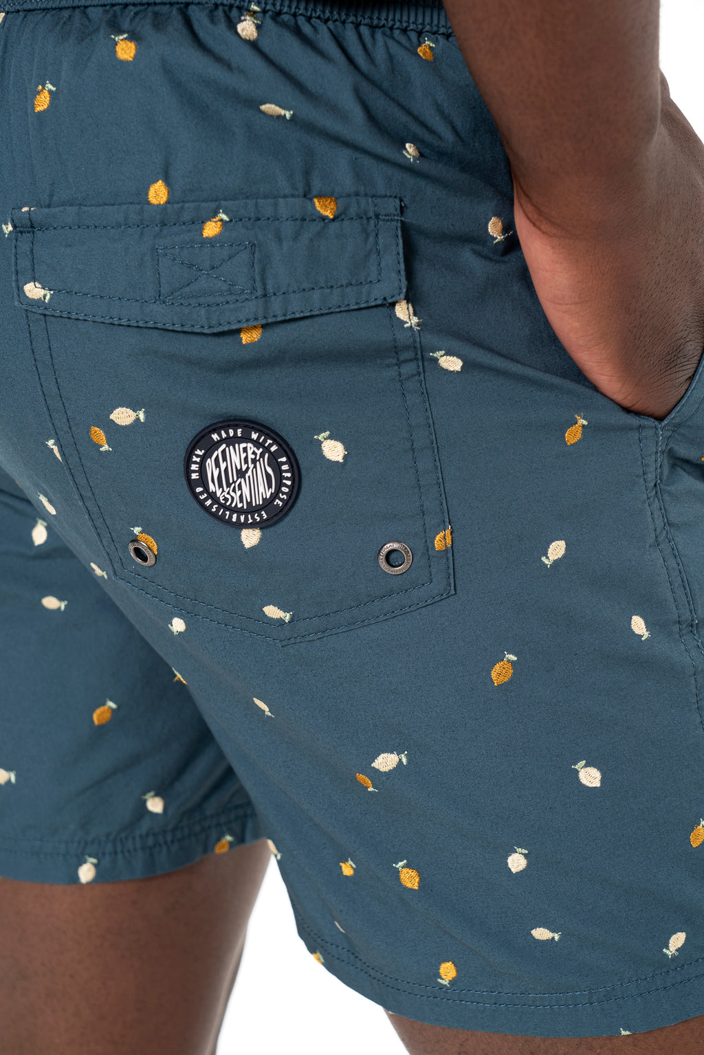 Printed Cuba Shorts _ 140331 _ Teal