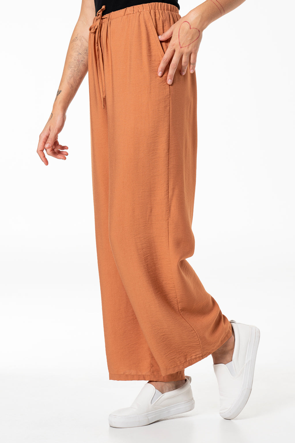 Front Tie Pants _ 141733 _ Rust