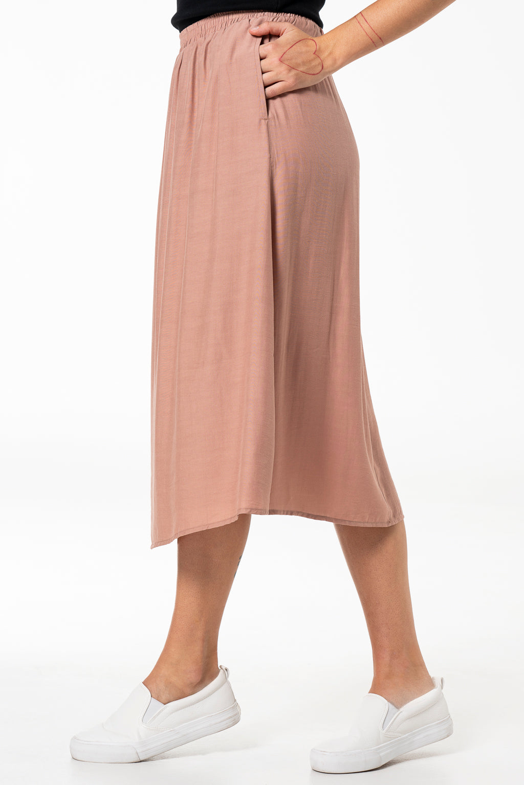 Flare Skirt _ 141286 _ Brown
