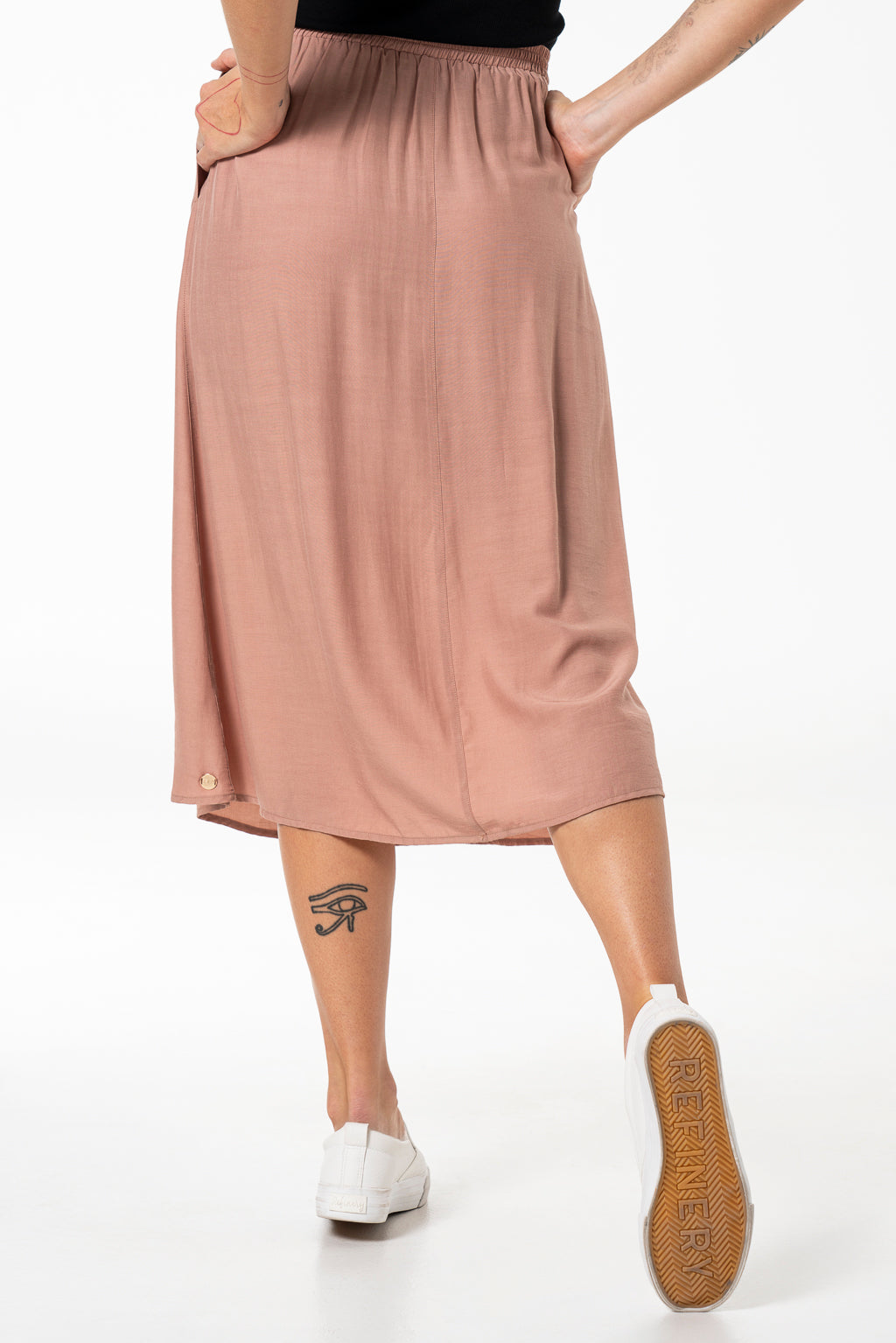 Flare Skirt _ 141286 _ Brown