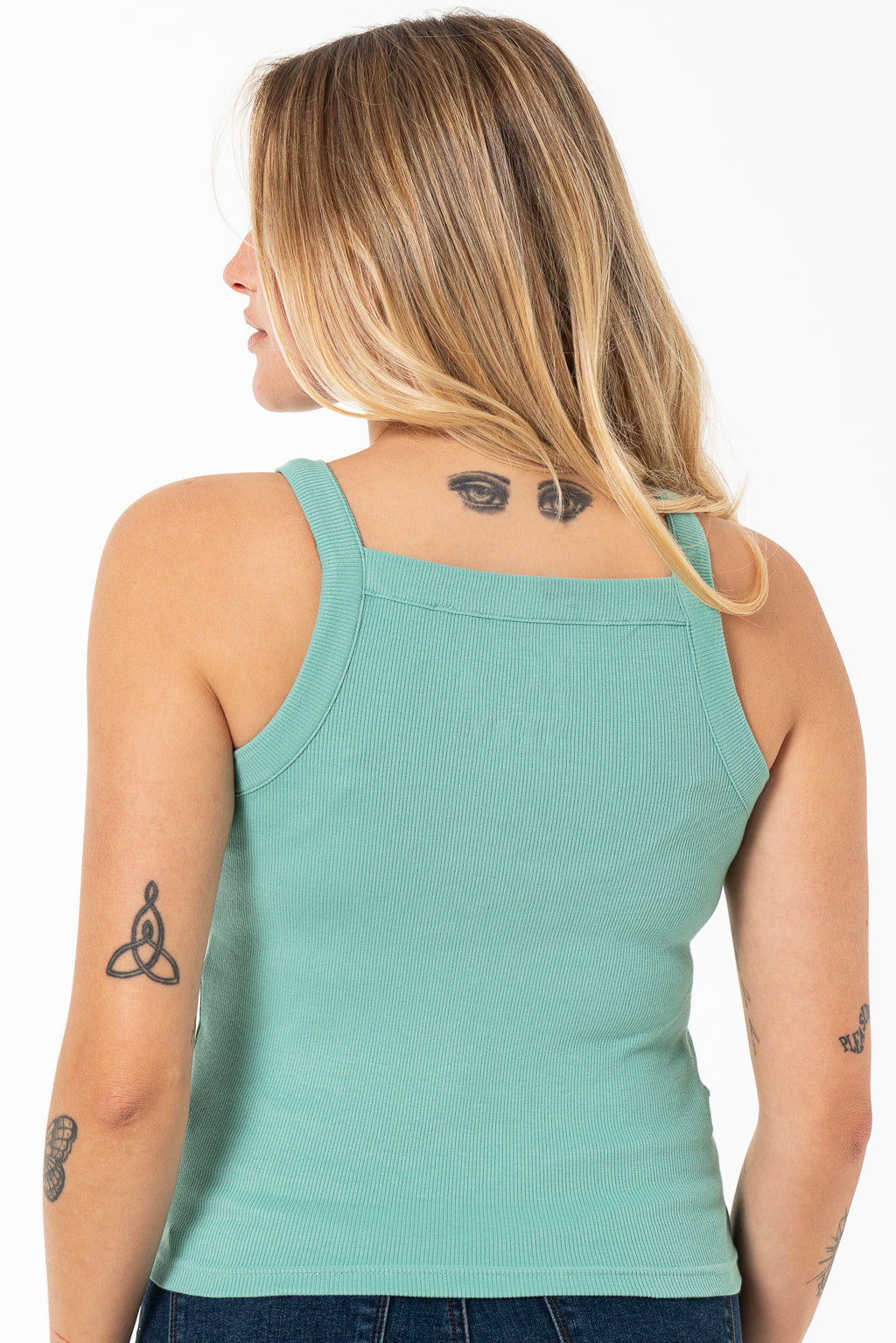 Square-Neck Tank Top _ 141581 _ Green