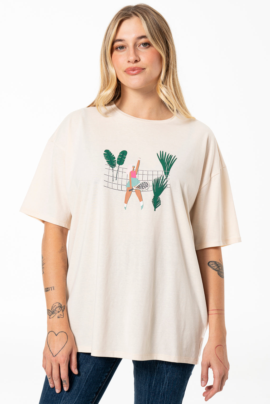 Oversized T-Shirt _ 141568 _ Stone