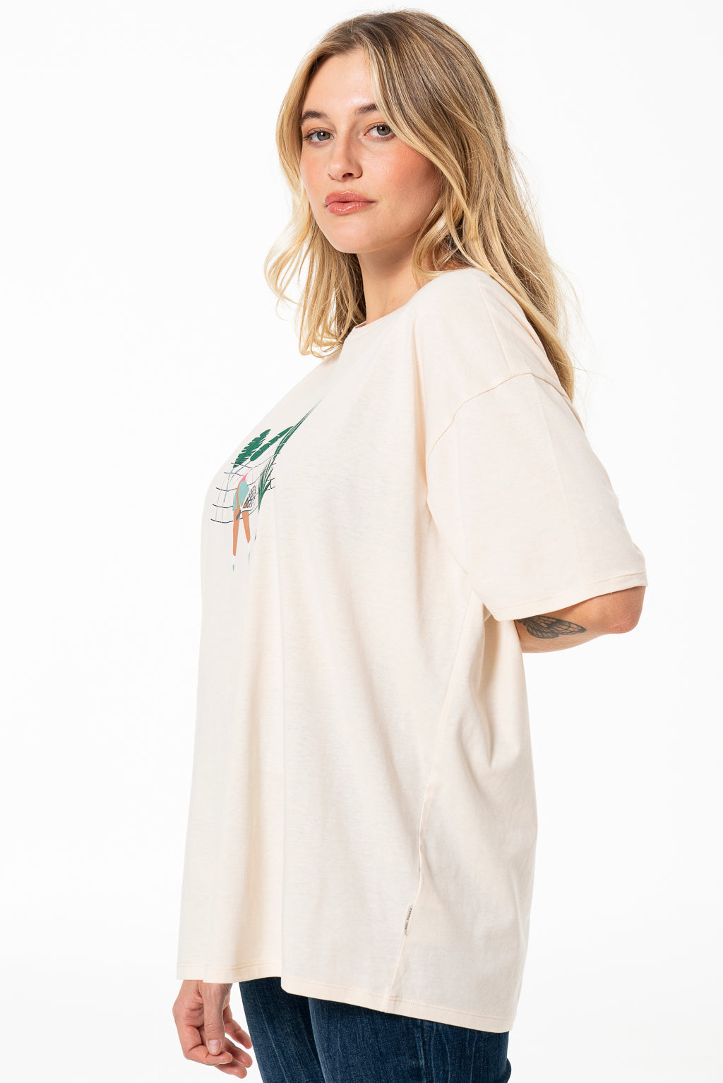 Oversized T-Shirt _ 141568 _ Stone