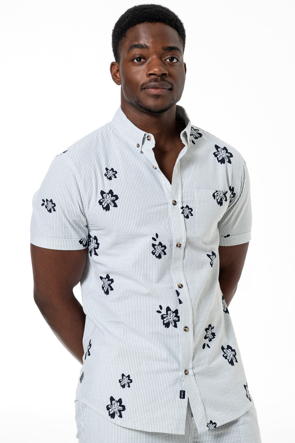 Printed Shirt _ 140189 _ Sage
