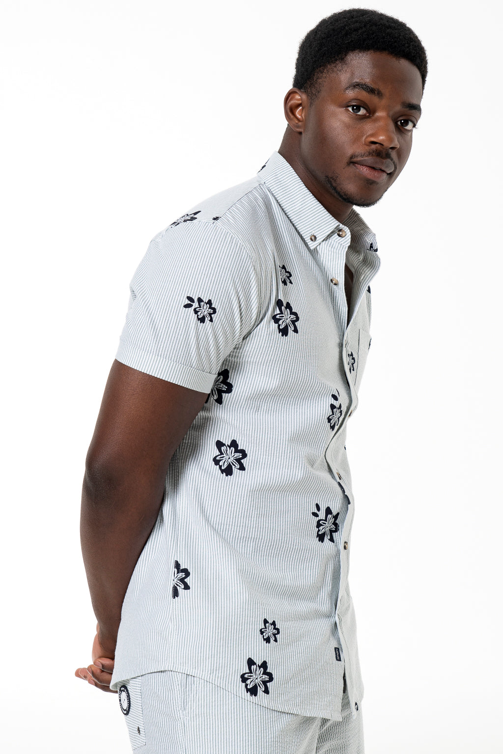 Printed Shirt _ 140189 _ Sage