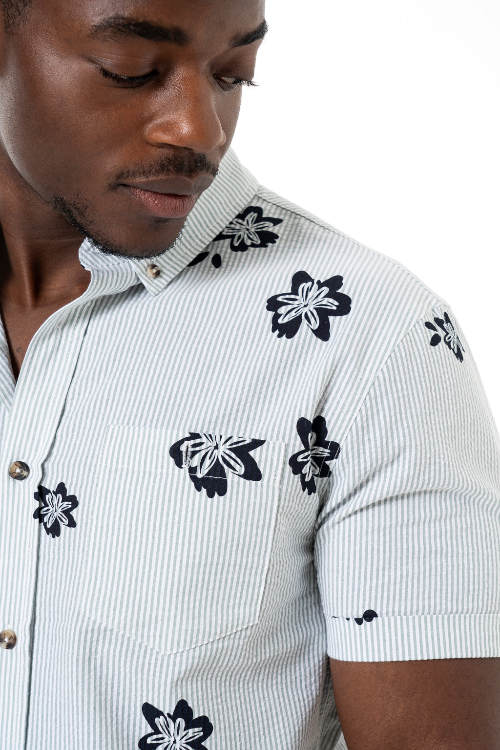 Printed Shirt _ 140189 _ Sage