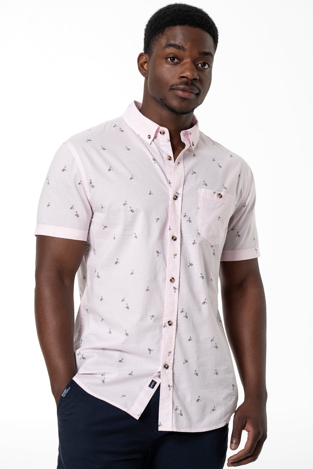 Printed Shirt _ 141634 _ Light Pink