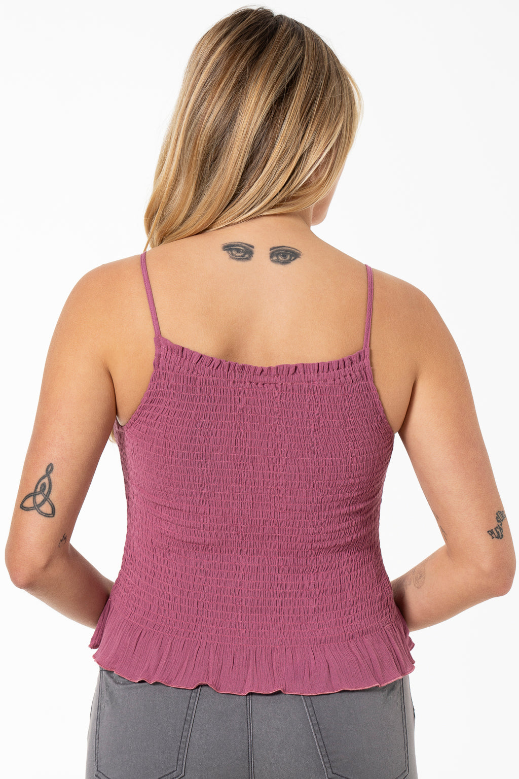 Shirred Top _ 141538 _ Mauve