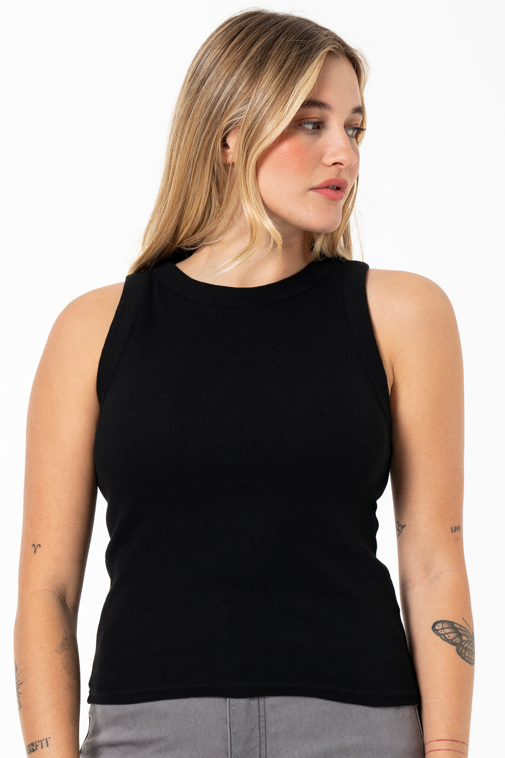 Hi-Neck Tank Top _ 141580 _ Black from REFINERY – Refinery