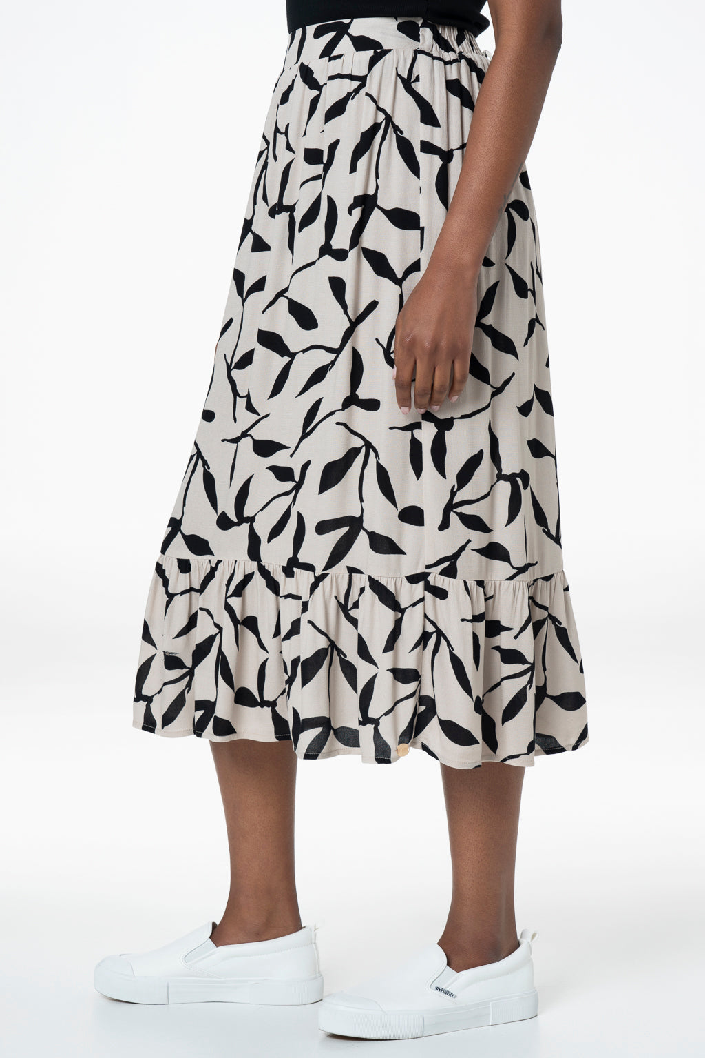 A-Line Skirt _ 143386 _ Stone