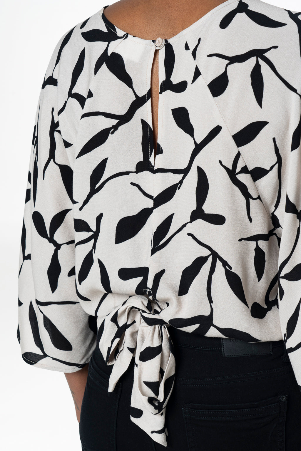 Flare Sleeve Top _ 143363 _ Stone