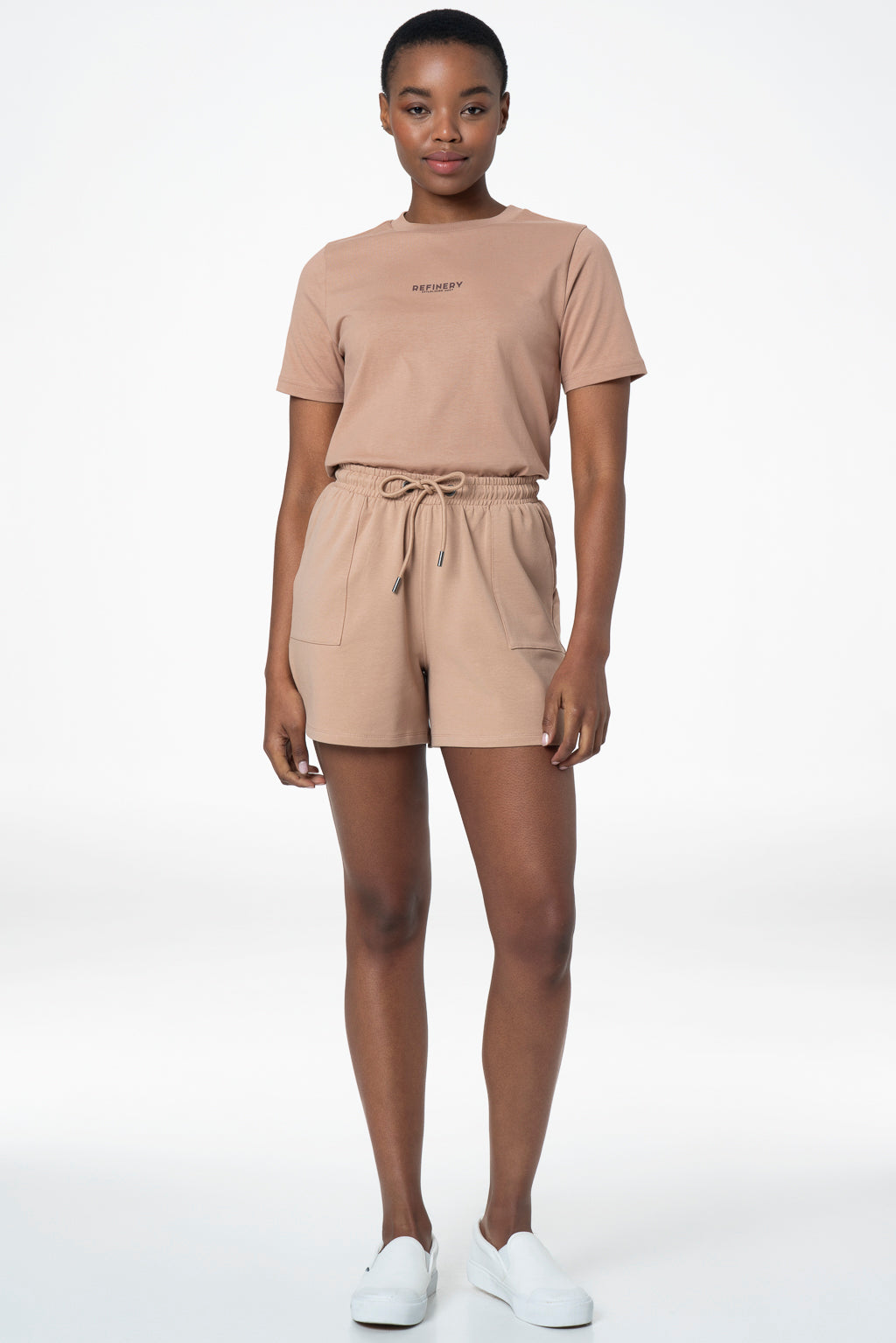 Fleece Track Shorts _ 143394 _ Brown