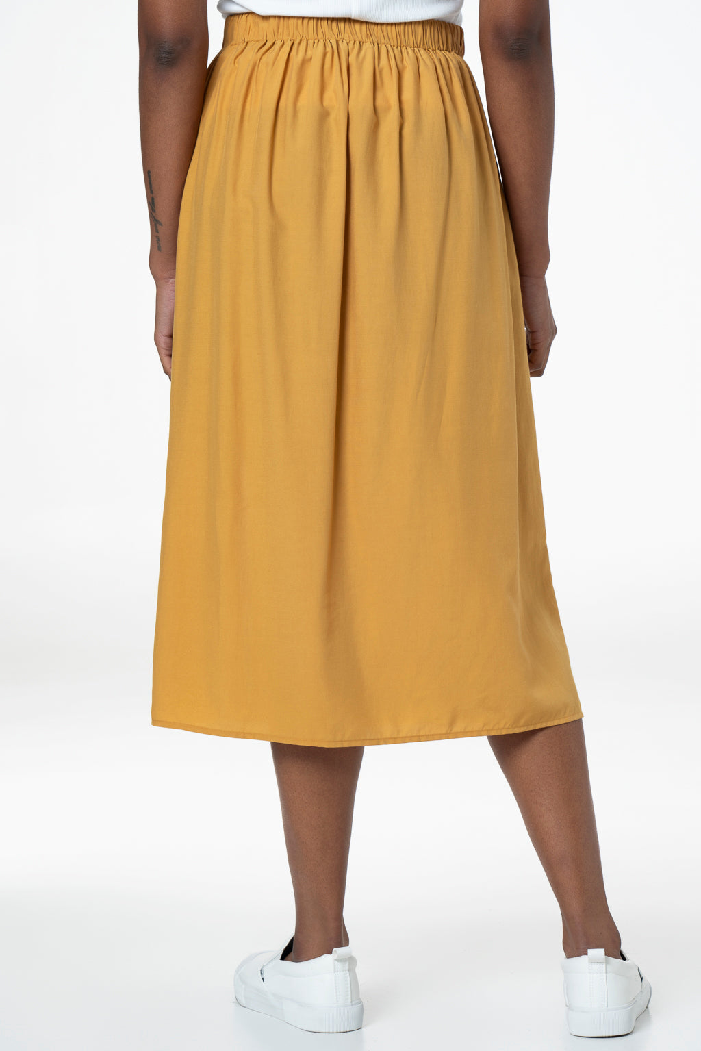 Slit Skirt _ 143387 _ Yellow