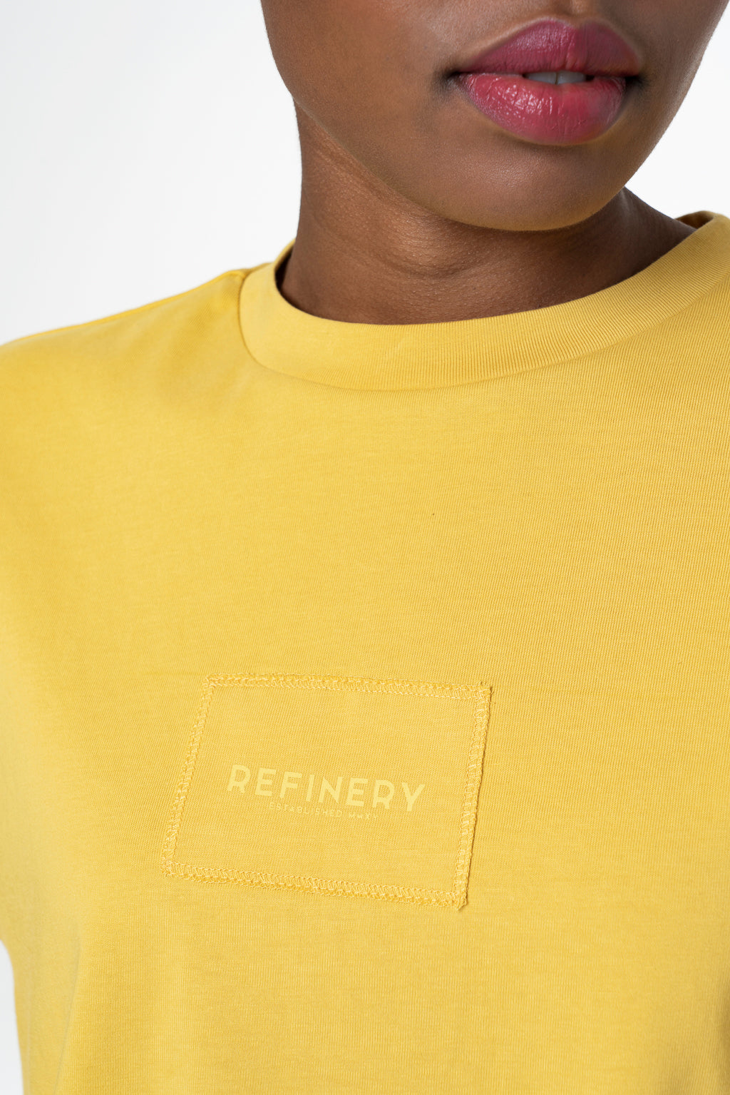 Boxy Branded T-Shirt _ 143195 _ Yellow