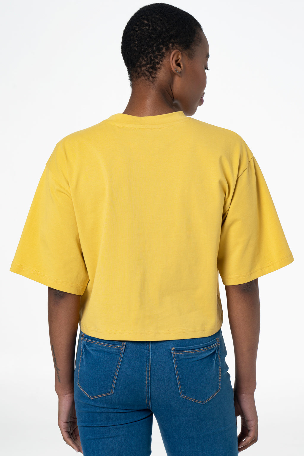 Boxy Branded T-Shirt _ 143195 _ Yellow