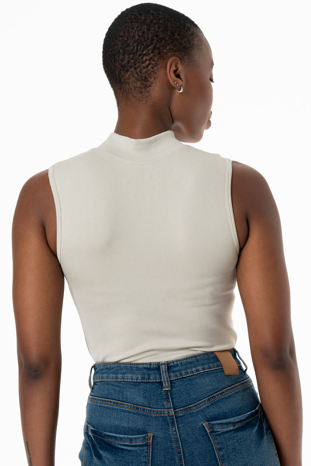 Hi-Neck Bodysuit _ 143196 _ Brown