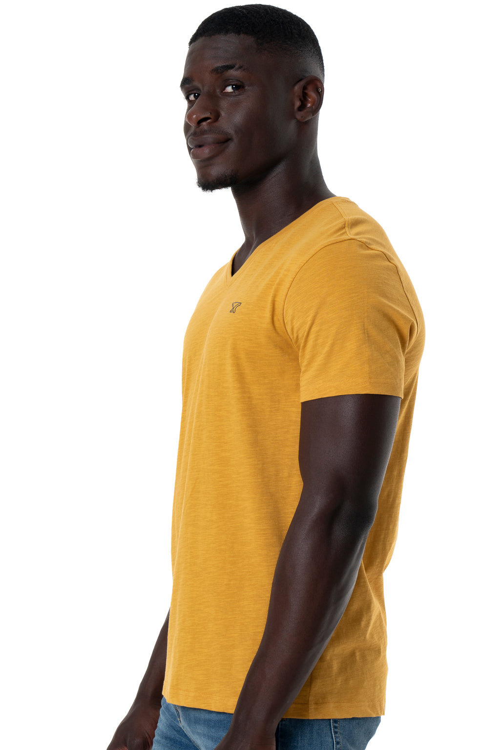 V-Neck T-Shirt _ 141368 _ Ochre