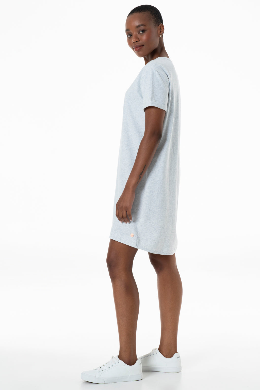 T-Shirt Dress _ 143287 _ Grey Mel