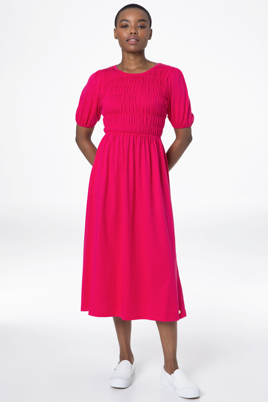 Midi Knit Dress _ 143343 _ Pink