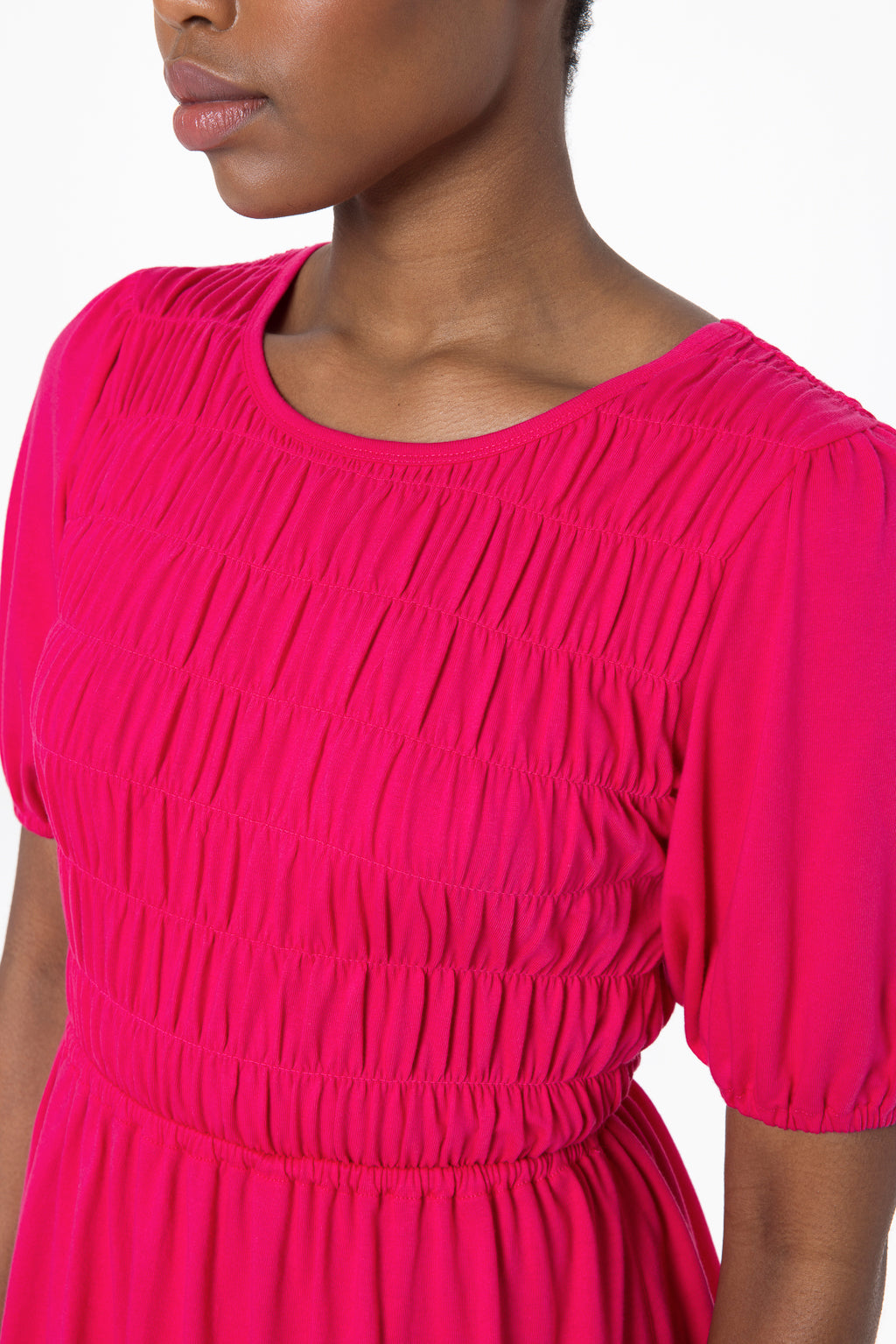 Midi Knit Dress _ 143343 _ Pink