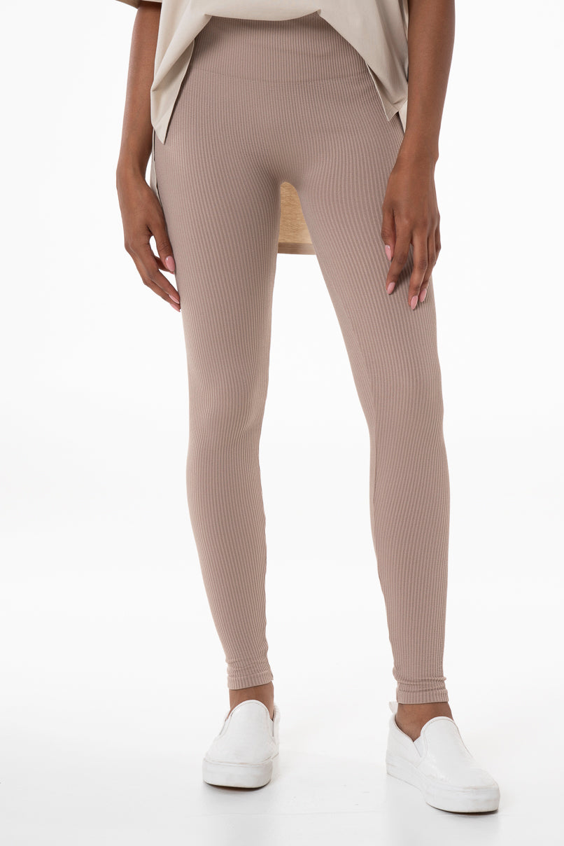 Seamless Leggings _ 144093 _ Stone from REFINERY – Refinery