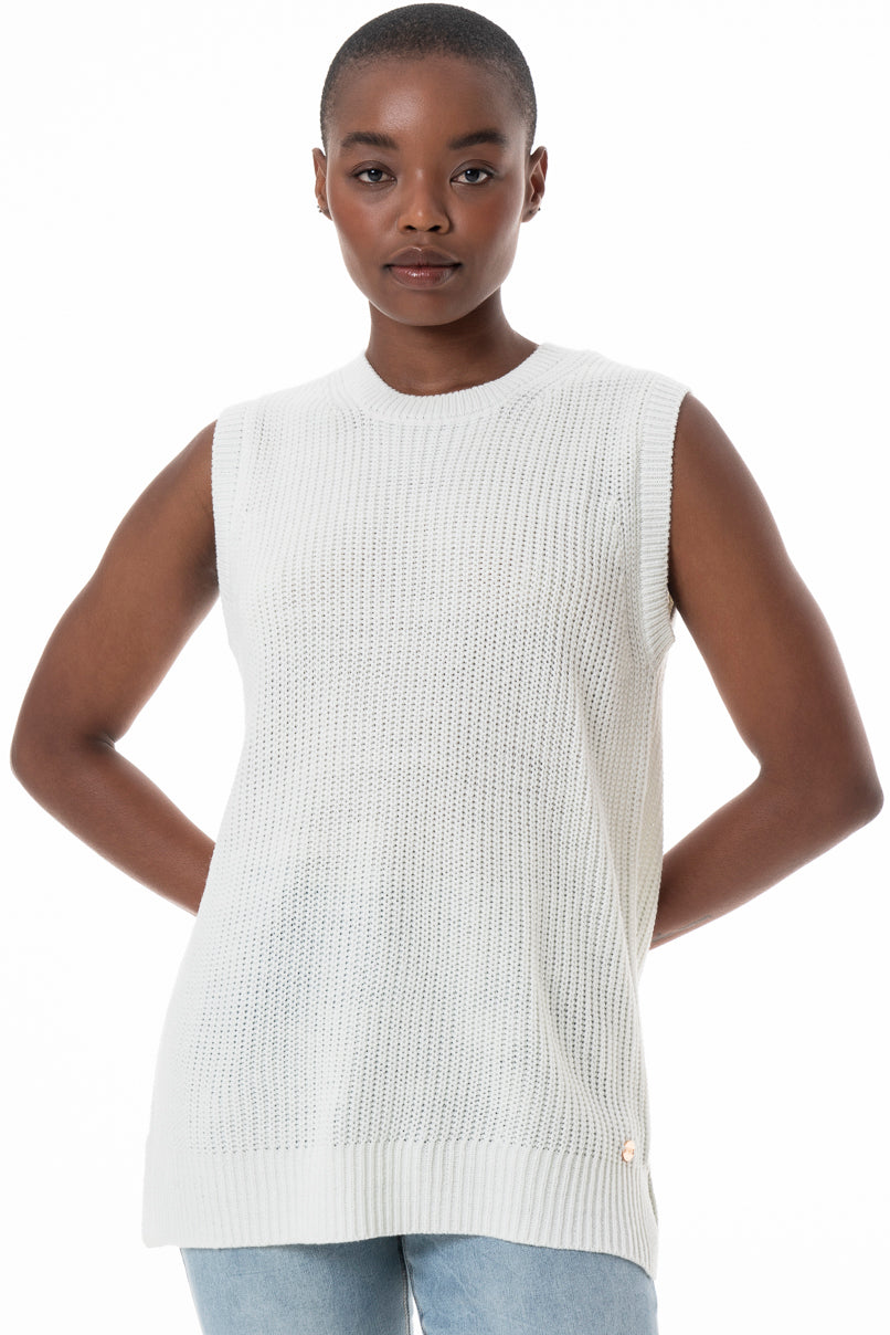 Ladies sleeveless jumper on sale