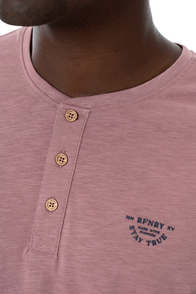 Henley T-Shirt _ 146764 _ Rose