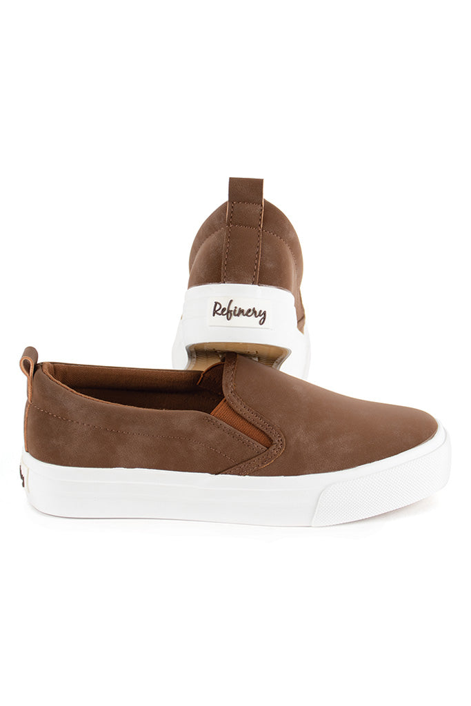 Suede Slip-On _ 136697 _ Brown