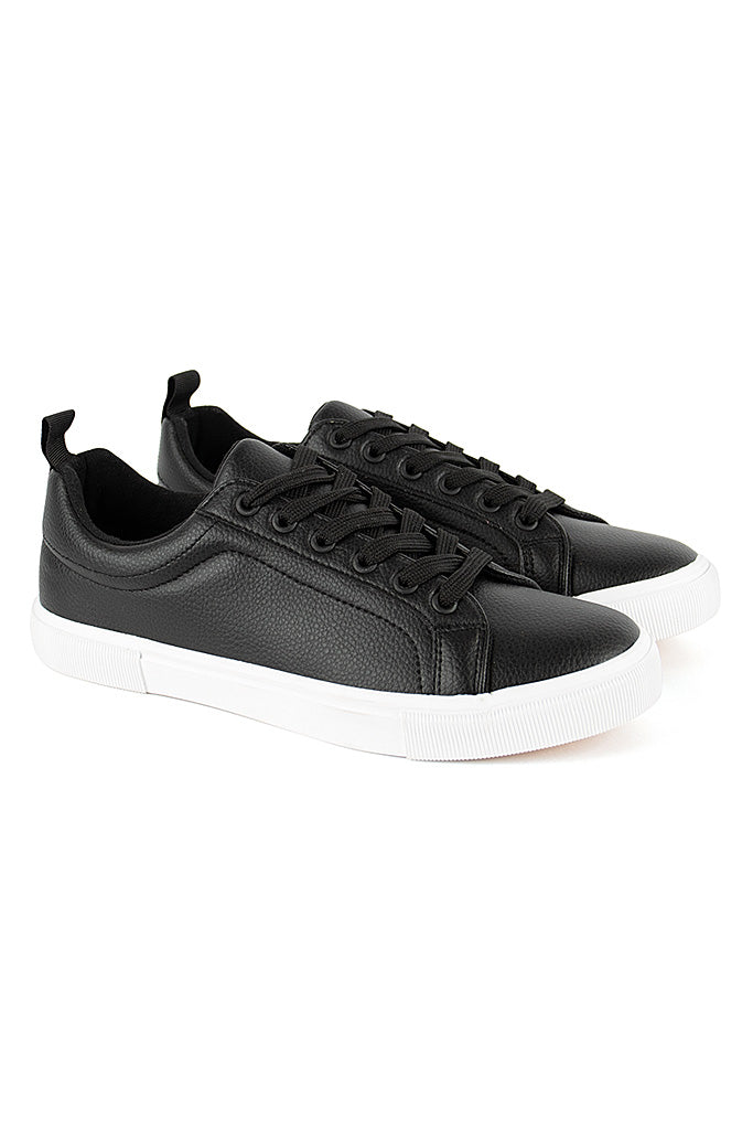 Lace Up Sneaker _ 140767 _ Black