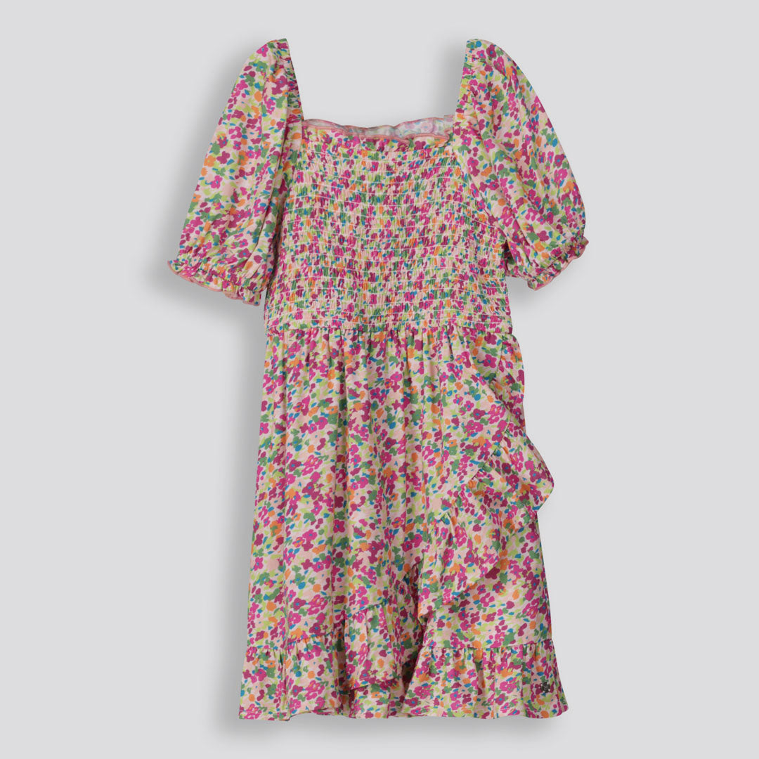 Girls Mock Wrap Dress