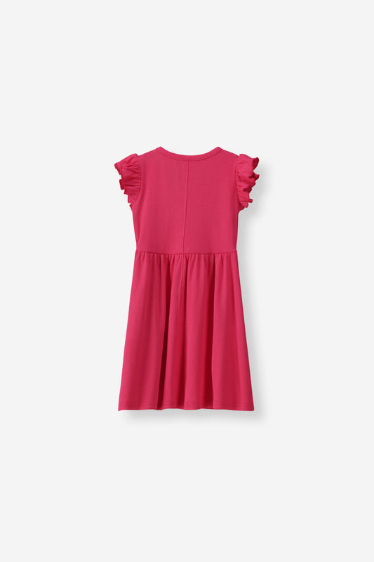 Girls Flutter Sleeve Dress