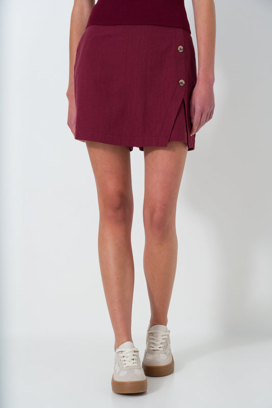 Button Detail Skort