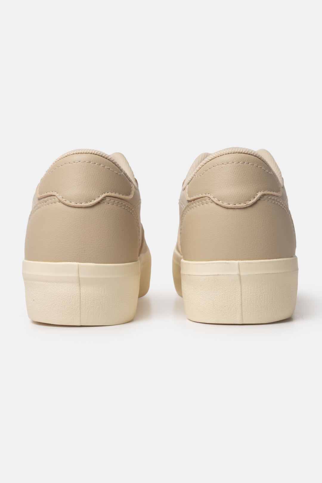 Paneled Faux Leather Sneakers