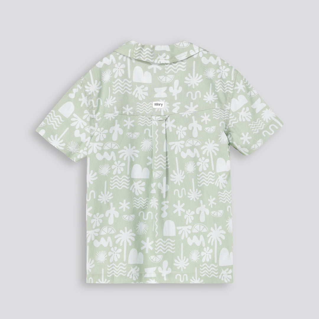 Boys Abstract Shirt - Green