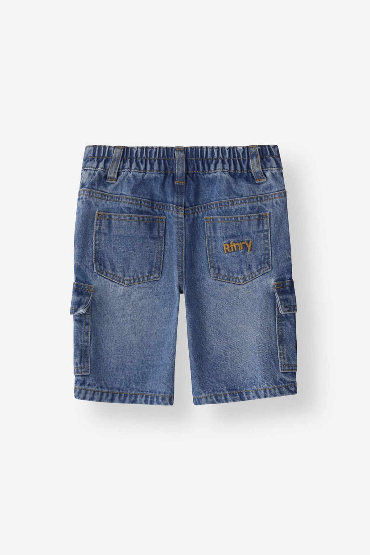 Relaxed Fit Denim Cargo Short