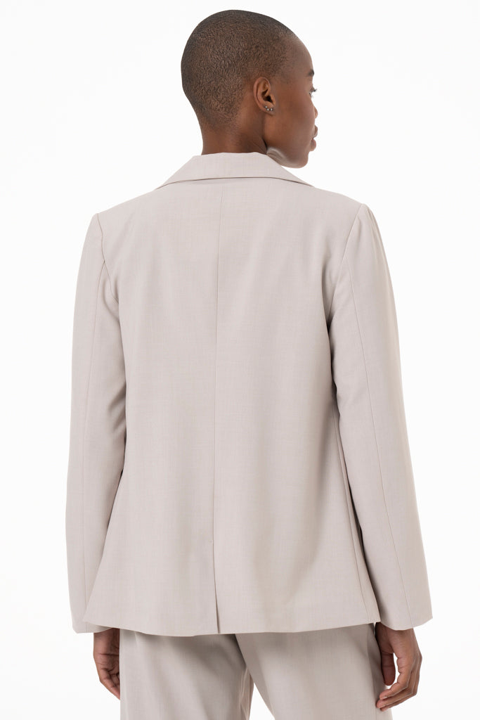 Boxy Blazer _ 138756 _ Stone