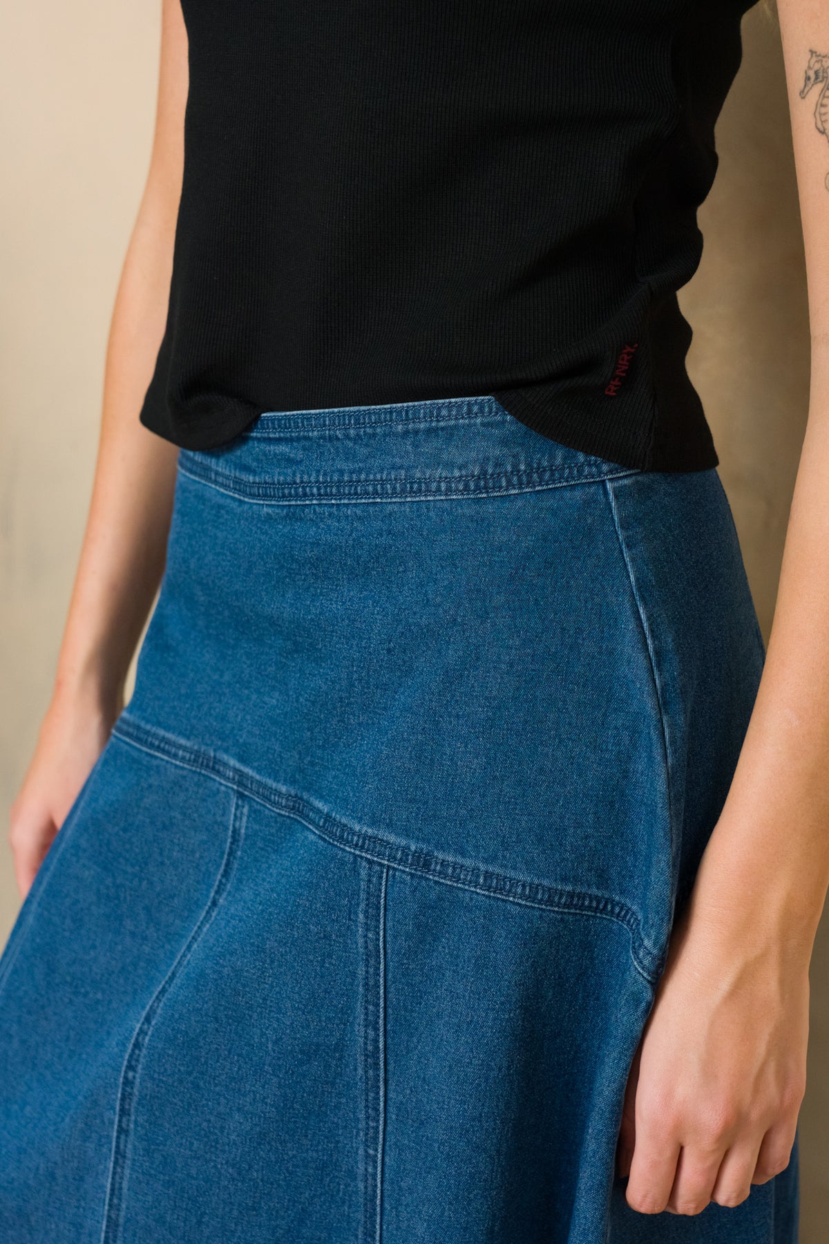 A-line Denim Skirt