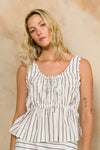 Ruched Peplum Top