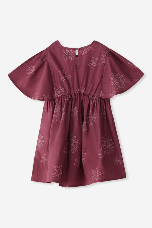Girls Angel Sleeve Dress