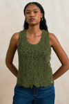 Crochet Knit Sleeveless Top