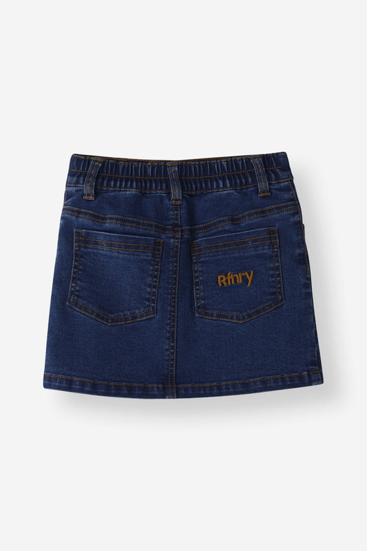 Fitted Denim Mini Skirt