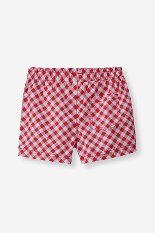 Girls Gingham Poplin Shorts
