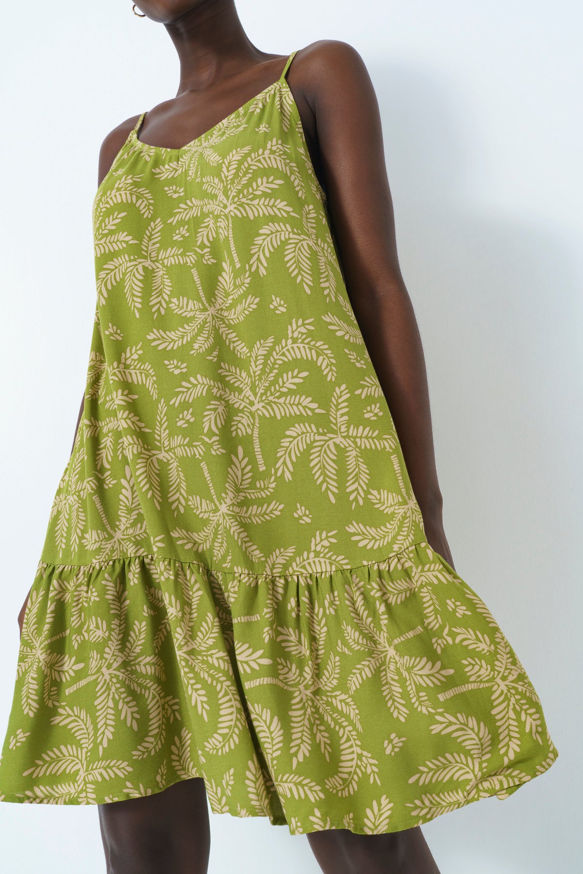 Drop Waist Crepe Dress