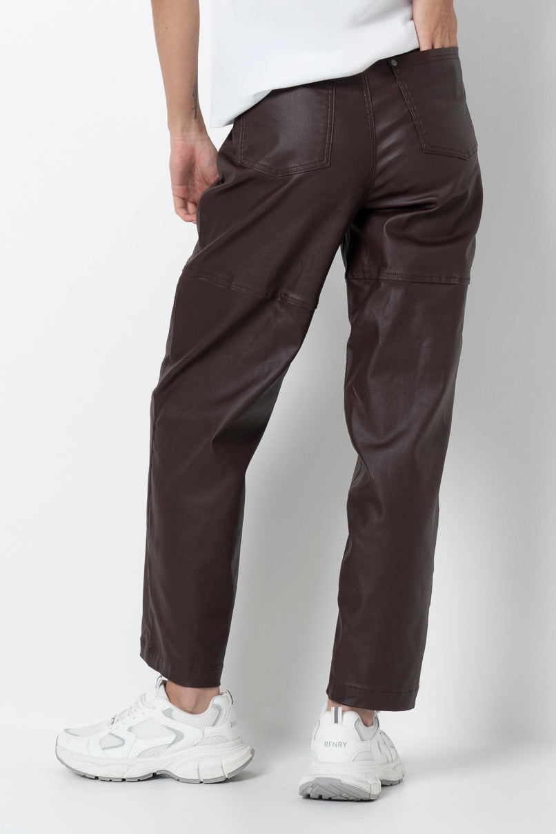 Straight Leg PU Pants