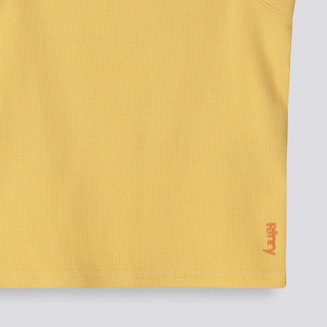 Girls Ribbed Tank Top Yellow