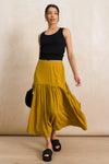 Relaxed Cutline Skirt